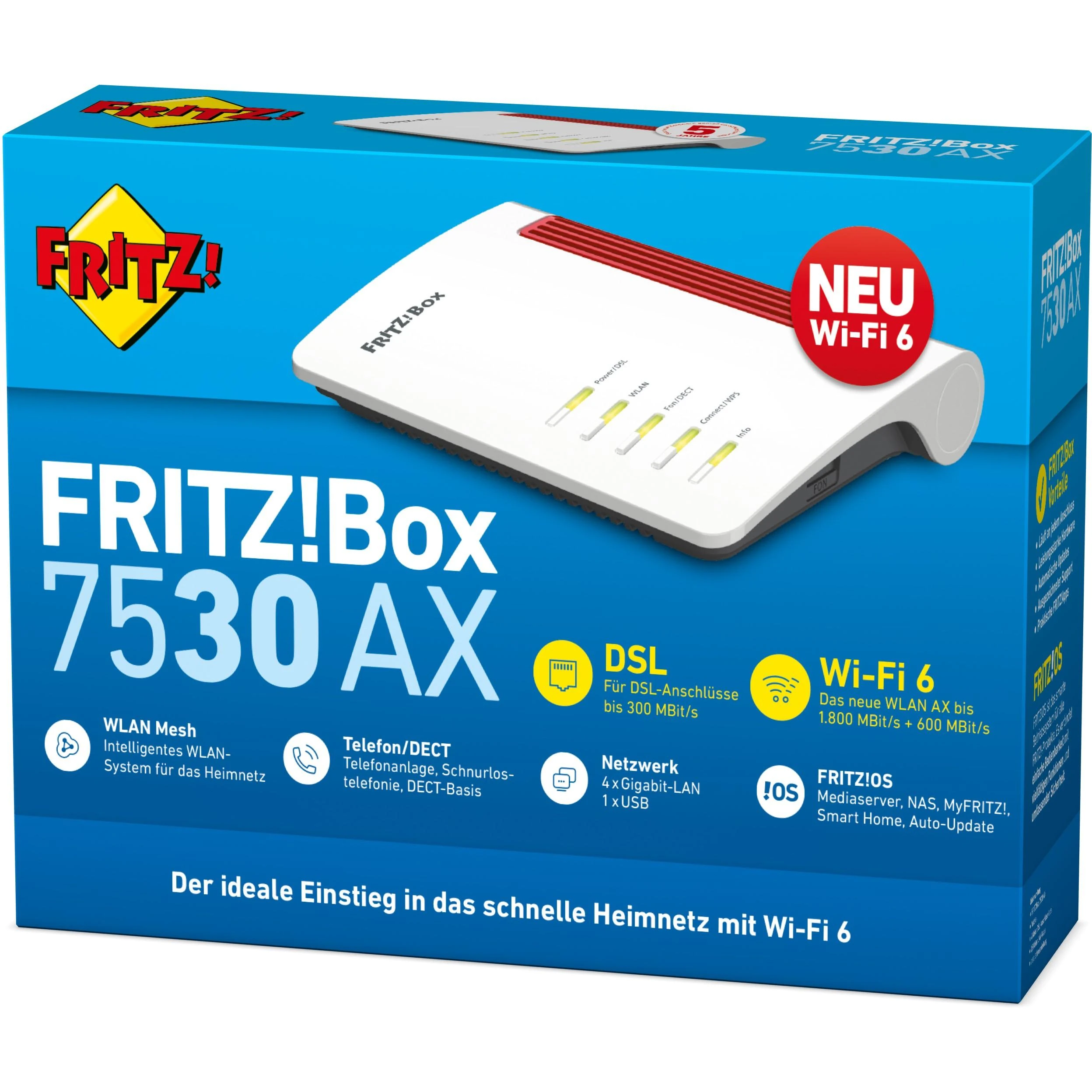 Maršrutizatorius AVM Fritz!Box 7530 AX Wifi-6