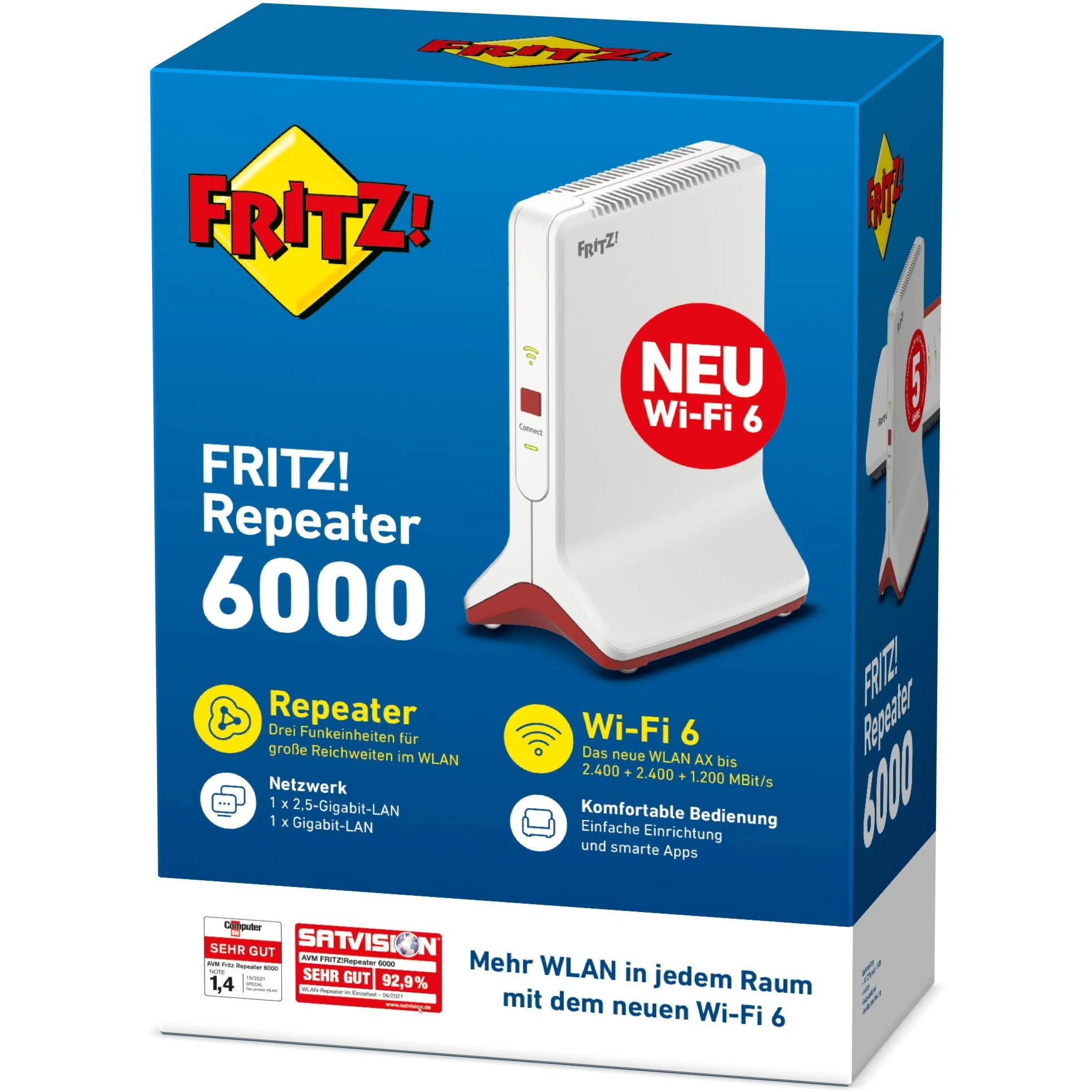Maršrutizatorius AVM FRITZ!Repeater 6000 – Kartotuvas – WLAN – Wifi-6