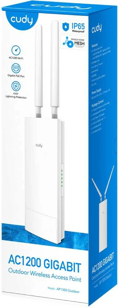 Maršrutizatorius „Cudy AP1300“ lauko 1167 Mbit/s Baltas maitinimas per Ethernet (PoE)