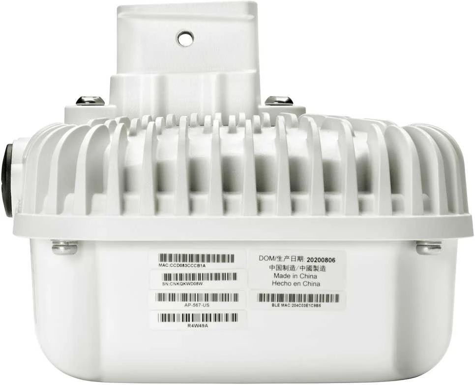 Maršrutizatorius Hewlett Packard (HP) Carruzzo HPE Aruba Networking AP-565 (RW) 802.11ax Dual 2×2 Radio Integrated Omni Antennas Outdoor AP 1774 Mbit/ai Balta Maitinimas per Eternetą (PoE)