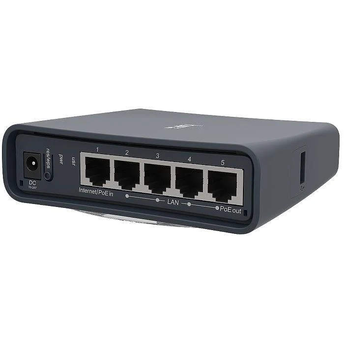 MicroTick | Prieigos taškas | RB952UI-5AC2ND-TC | 802.11ac | 867 Mbit/s | 10/100 Mbit/s | Ethernet LAN (RJ-45) jungle 5 | Tinklelio atramos Nr. | MU-MiMO Taip | Nėra mobiliojo plačiajuosčio ryšio | Antenos tipas Vidinis | 12 min.