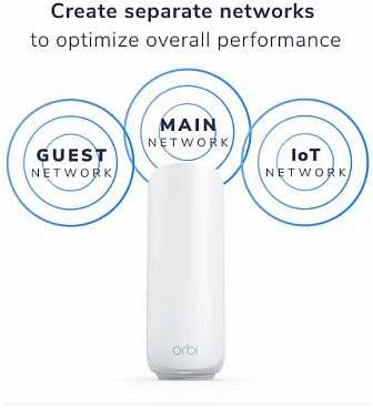 Maršrutizatorius Netgear Orbi 370 Serie Dual-Band WiFi 7 Mesh Zusatzsatellit, Access Point - baltas