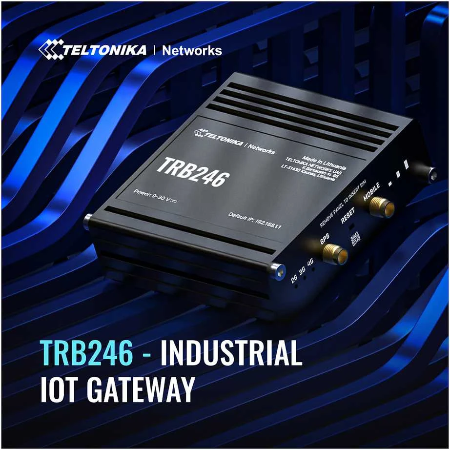 Maršrutizatorius Teltonika LTE Cat 4 Gateway | TRB246 | 10/100 Mbit/s | Ethernet LAN (RJ-45) jungtys 1 | Tinklelio atramos Nr. | MU-MiMO Nr. | 2G/3G/4G