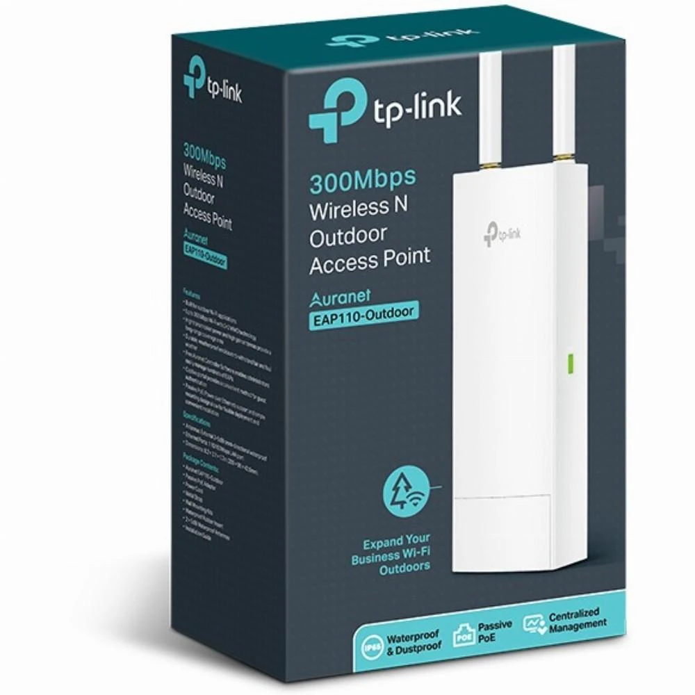 TP-Link EAP110 N-Outdoor Wireless Access Point, IP65 / EAP110-OUTDOOR