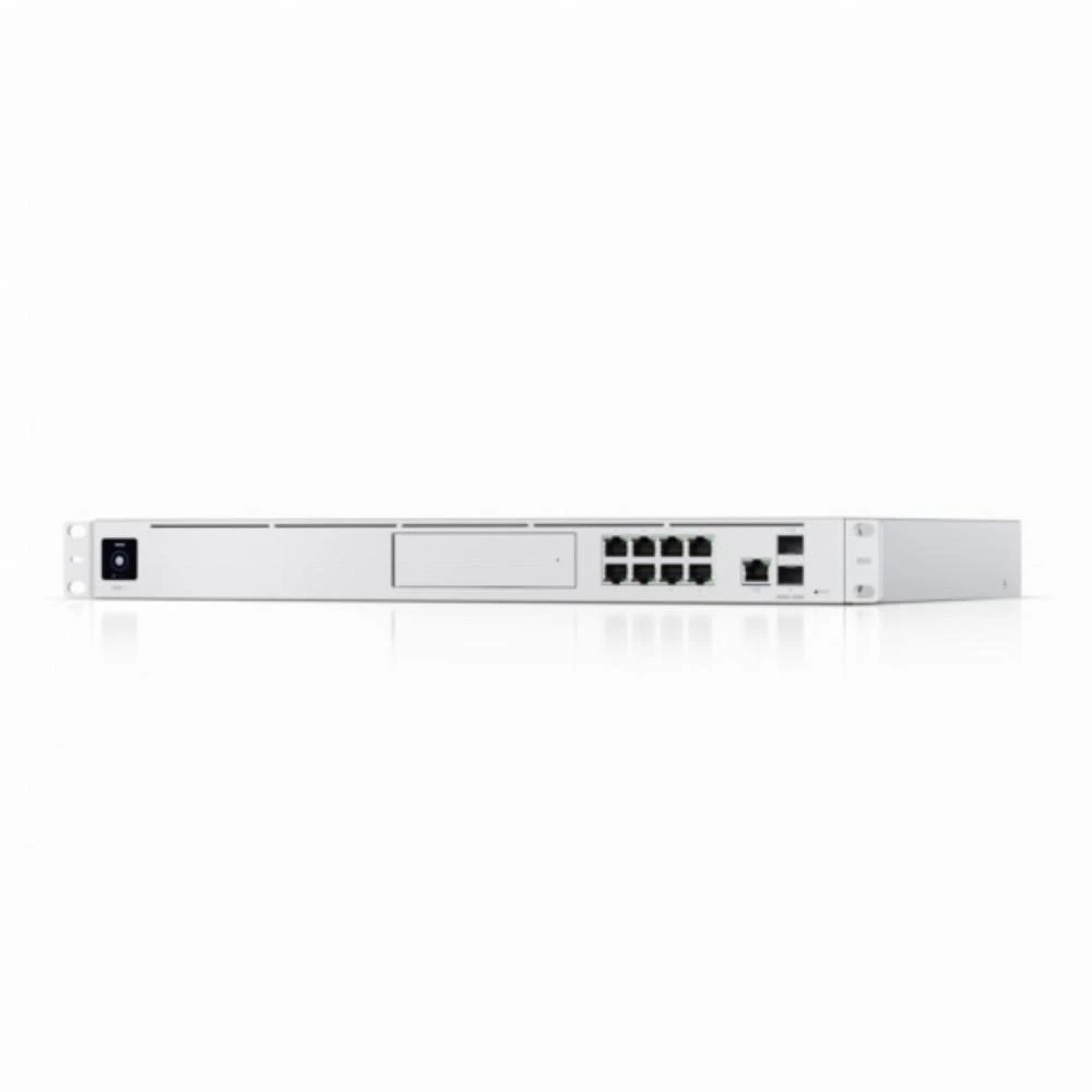 Šakotuvas UBIQUITI UDM-PRO UNIFI DREAM MACHINE 8 PORT SWITCH DAUGIŲ PROGRAMŲ SISTEMA SU 3,5 HDD IŠPLĖTIMU DUAL WAN 10G SFP+ IR 1G RJ45