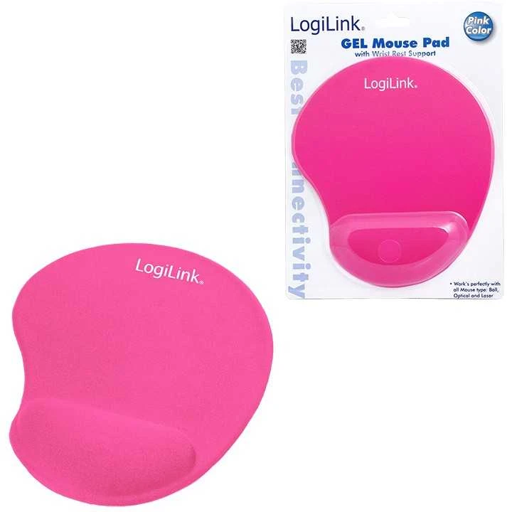 LOGILINK ID0027P LOGILINK - Gelis Pelės kilimėlis su riešo atrama atrama, rožinė