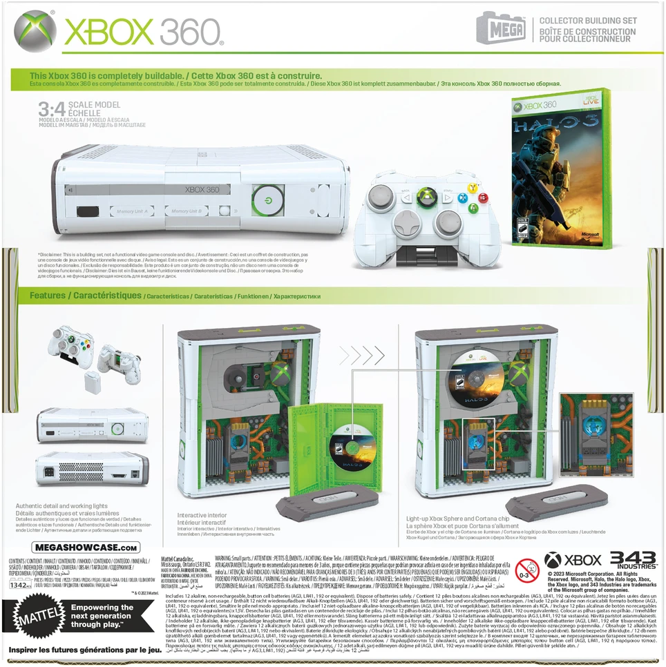 Mattel MEGA Microsoft XBOX 360 konstruktorius konsolės replika