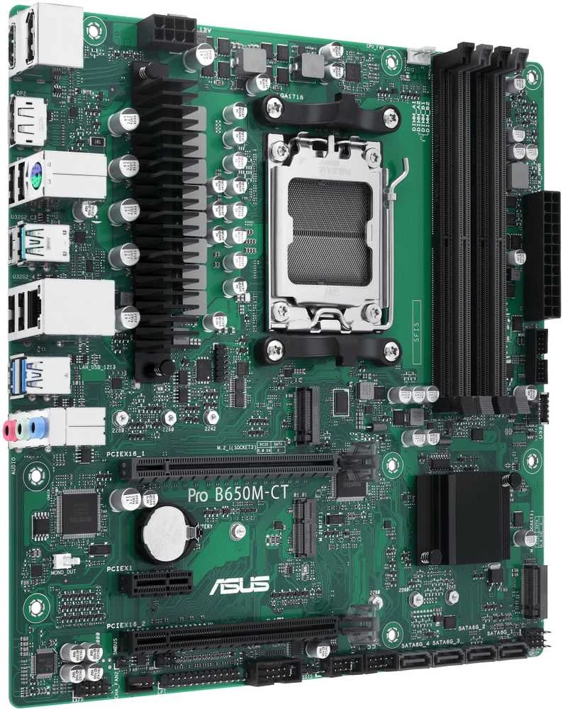 ASUS PRO B650M-CT-CSM, AMD B650 pagrindinė plokštė, AM5 lizdas, DDR5