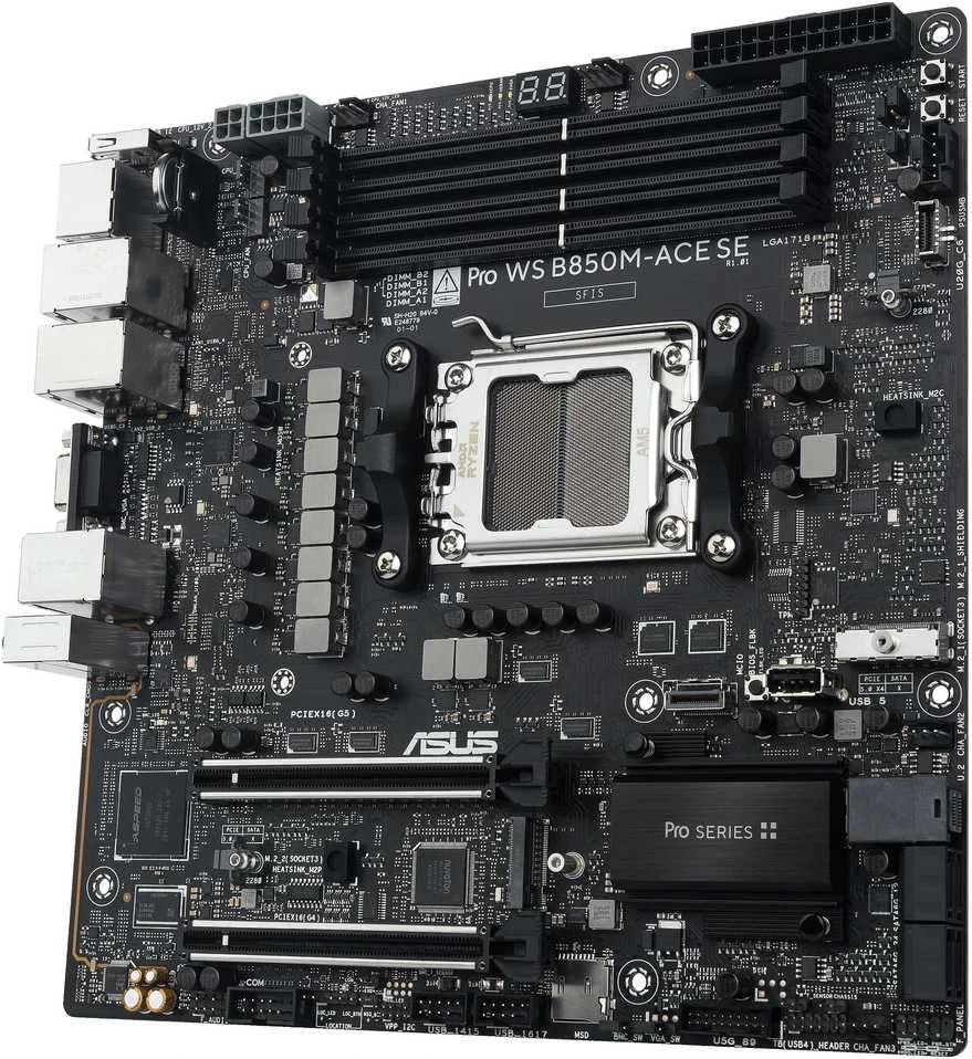 Asus PRO WS B850M-ACE SE AM5 AMD pagrindinė plokštė