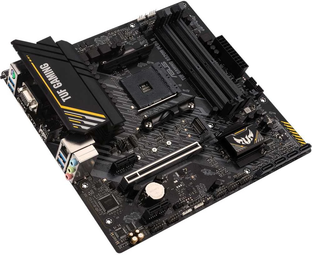 Pagrindinė plokštė Asus | TUF GAMING A520M-PLUS II | Procesorių šeima AMD | Procesoriaus lizdas AM4 | DDR4 DIMM | Atminties lizdai 4 | Palaikomos standžiojo disko sąsajos SATA, M.2 | SATA jungčių skaičius 4 | Lustų rinkinys AMD A520 | Mikro ATX