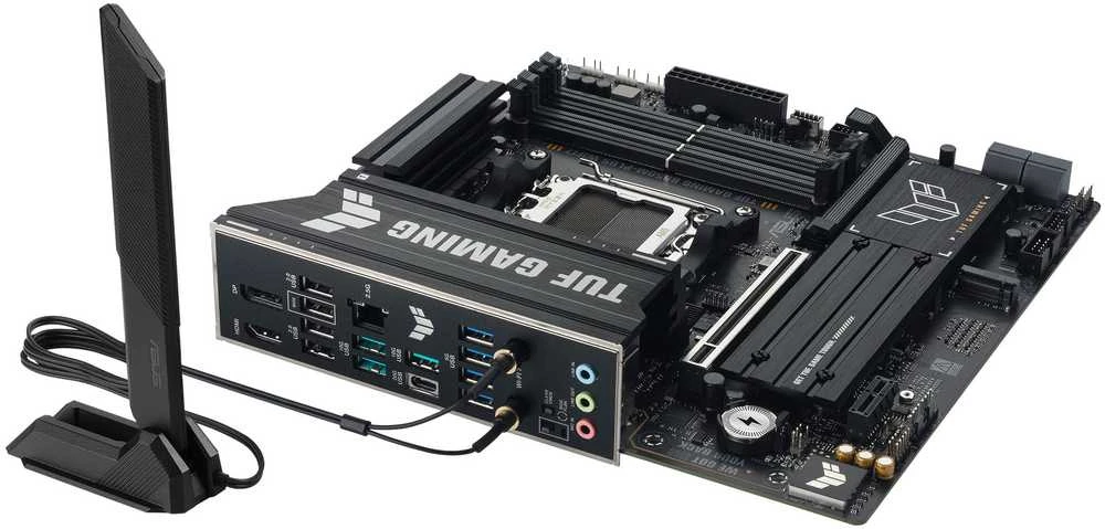Pagrindinė plokštė „Asus TUF GAMING B850M-PLUS WIFI7“ | Procesorių šeima AMD | Procesoriaus lizdas AM5 | DDR5 | Palaikomos standžiojo disko sąsajos SATA, M.2 | SATA jungčių skaičius 4