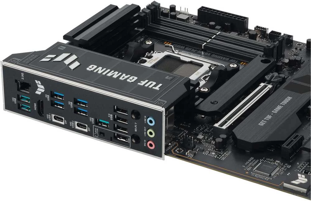 ASUS TUF GAMING X870E-PLUS WIFI7 AMD AM5 ATX pagrindinė plokštė 4xDDR5 PCIe 5.0 x16 4xM.2 1xHDMI 2xSATA