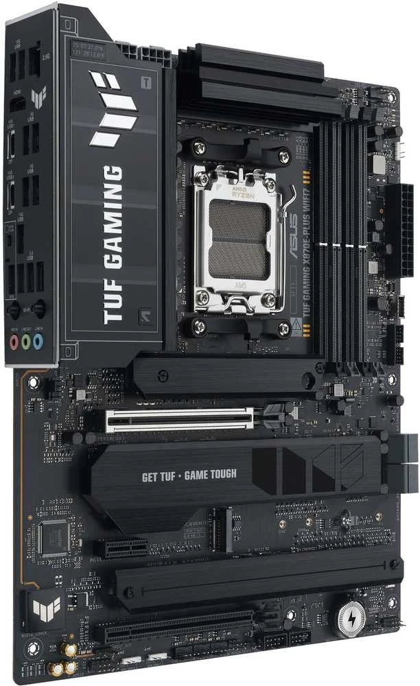 ASUS TUF GAMING X870E-PLUS WIFI7 AMD AM5 ATX pagrindinė plokštė 4xDDR5 PCIe 5.0 x16 4xM.2 1xHDMI 2xSATA
