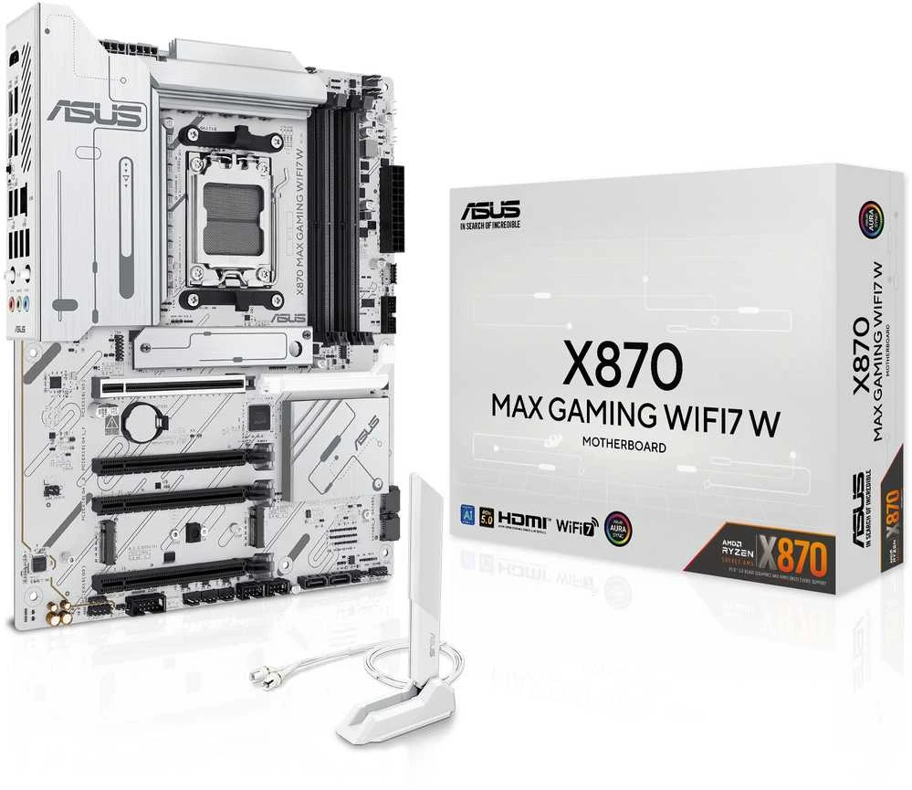 Pagrindinė plokštė ASUS X870 MAX GAMING WIFI7 W AMD X870 Socket AM5 ATX