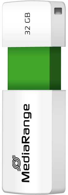 MediaRange Color Edition 32 GB, USB-Stick - baltas/žalias, USB-A 2.0