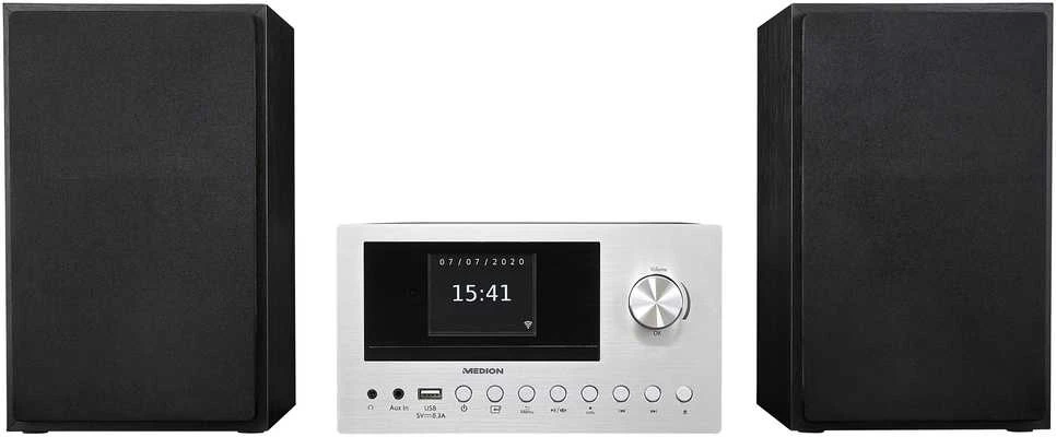 „Medion LIFE P85003“ mikro garso sistema, sidabrinė