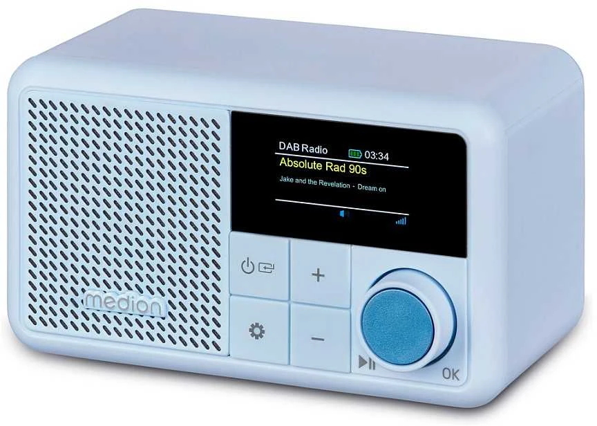 Medion LIFE® S66822 nešiojamas DAB+ radijas, mėlynas