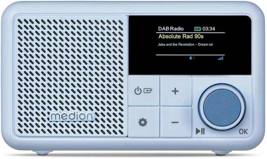 Medion LIFE® S66822 nešiojamas DAB+ radijas, mėlynas