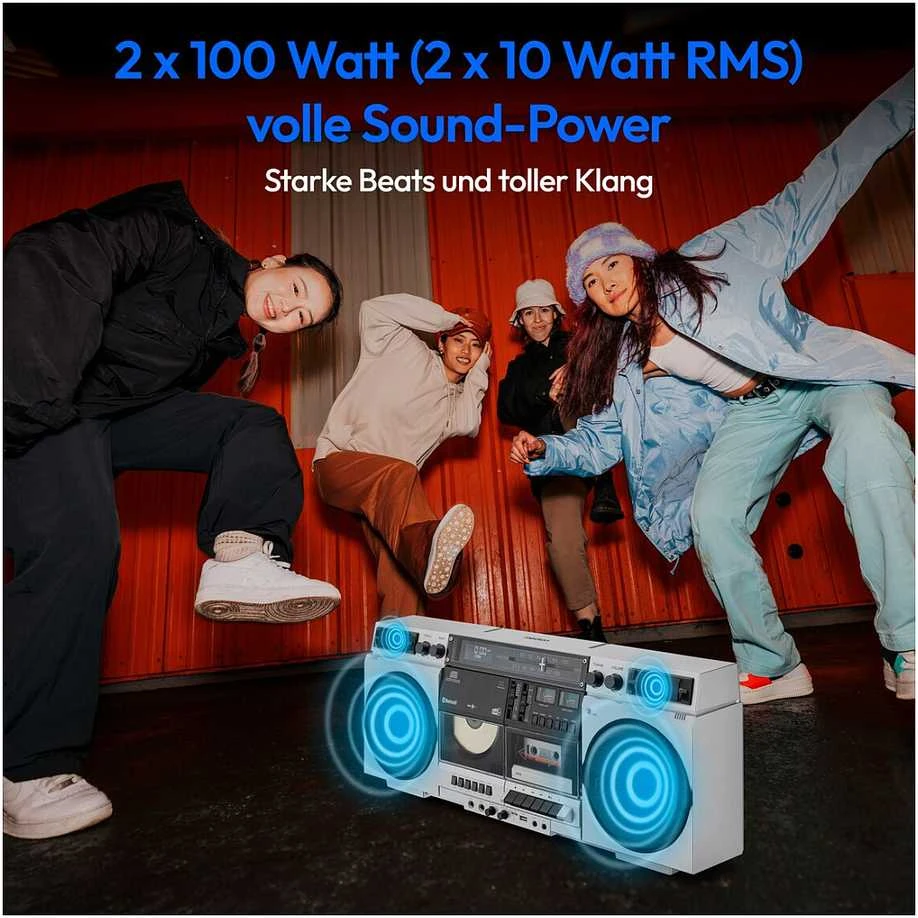 Medion P66538 Retro-Boombox wei