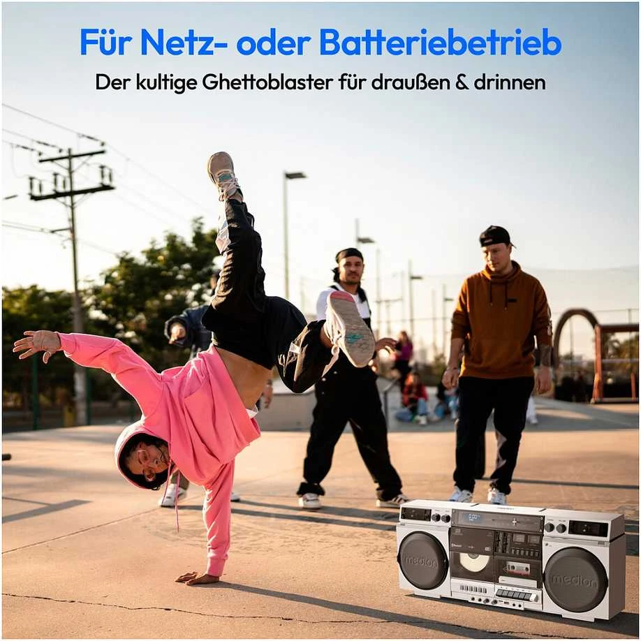 Medion P66538 Retro-Boombox wei