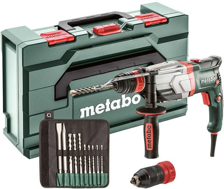 Metabo UHEV 2860-2 QuickSet su lagaminu PVC+komplektas wierteł/dłut