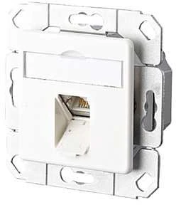 Schneider Electric METZ CONNECT E-DAT C6 – instalacja kanału kablowego su jednym portem do montażu podtynkowego, czysta biel (26.11.0804)