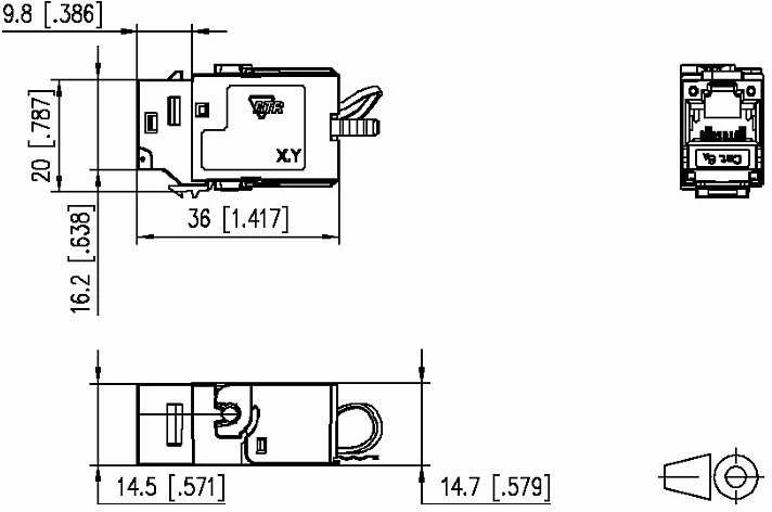 METZ CONNECT C6Amodul K 180° Jack - Keystone
