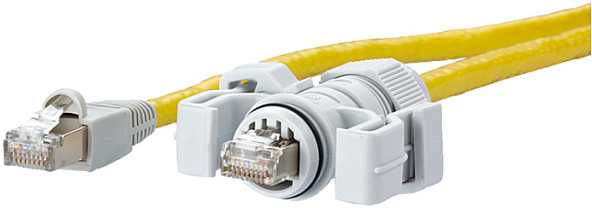 „Metz METZ CONNECT E-DAT“ pramoninis kryžminis kabelis V6, IP67 - RJ45, 1 m