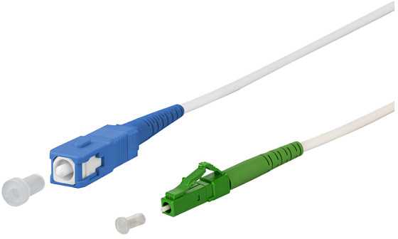 Metz Kabelis krosowy METZ CONNECT OpDAT, SC-S/LC-S APC OS2, 1 m