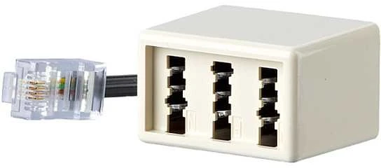 METZ CONNECT trijų lizdų adapteris su 0,1 m kabeliu