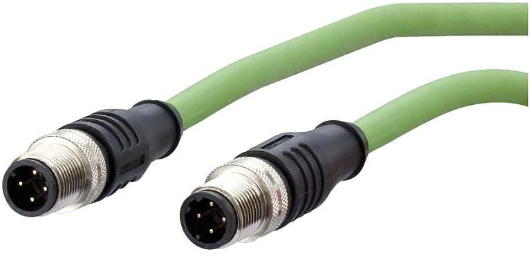 Metz Connect Metz Kabelis połączeniowy CONNECT M12 męski-M12 męski, 4-biegunowy kodowany D, 2 m