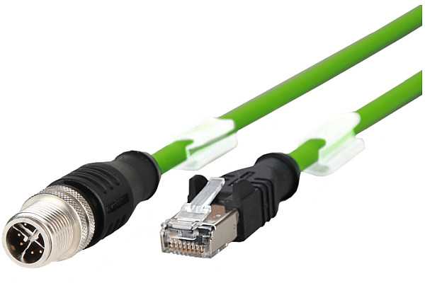 Metz Connect Metz Kabelis połączeniowy CONNECT M12 męski-RJ45 męski, 8-stykowy kodowany X, 2 m (142M2X15020)