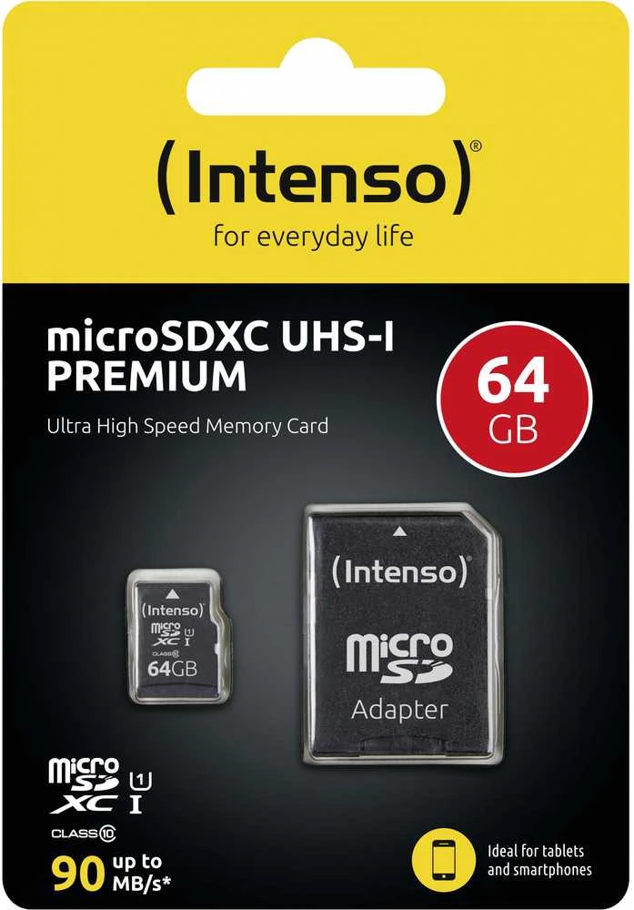 Atminties kortelė „Micro SDXC 64GB UHS-I“ atmintis su adapteriu 3423490 INTENSO