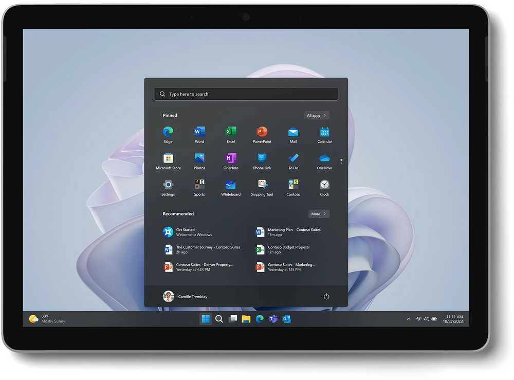 Nešiojamas kompiuteris Microsoft Surface GO 4 Intel N200 / 8 GB RAM / 64 GB SSD / Win11 Pro / XGT-00004