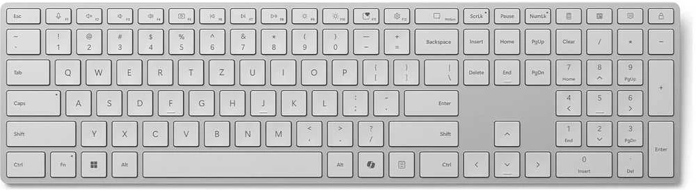 Microsoft Surface (2. Edition), klaviatūra - sidabrinis, DE-išdėstymas, with Copilot-Taste