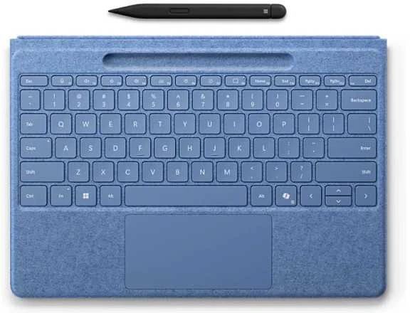 Microsoft Surface Pro 8/9/10/11/X 13" Flex dėklas-klaviatūra su rašikliu, vokiečių k. (QWERTZ) išdėstymas, mėlynos spalvos