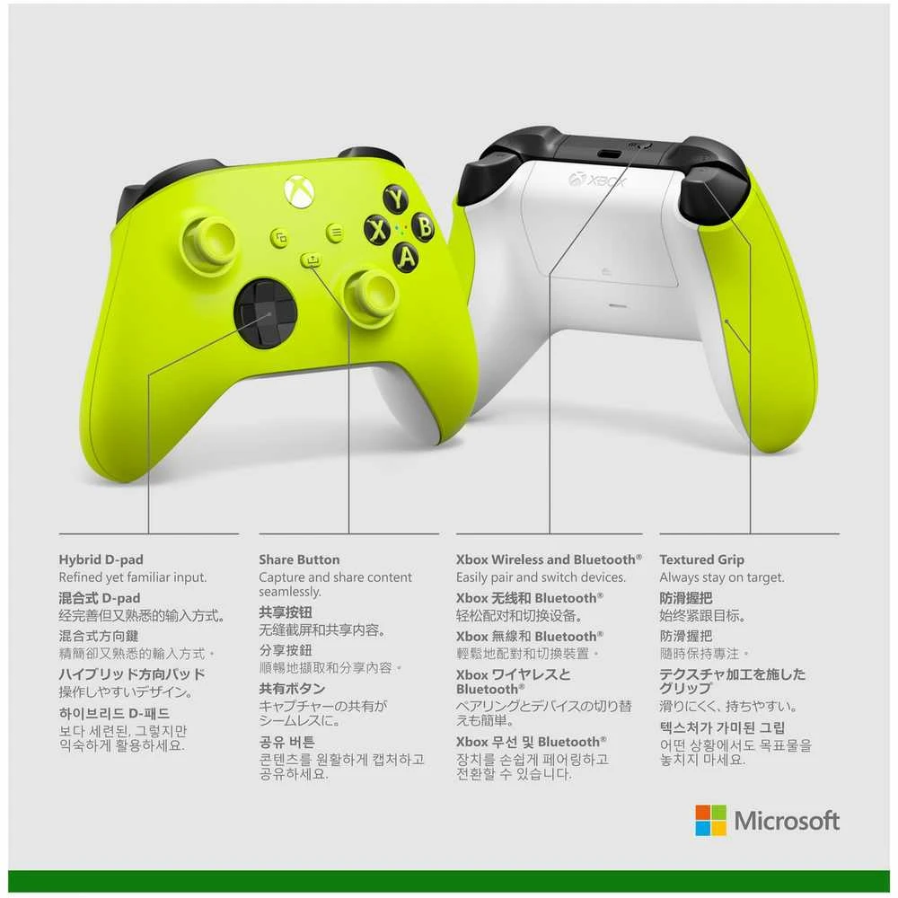 Žaidimų pultas Microsoft Xbox Series Wireless Controller, Žalios spalvos