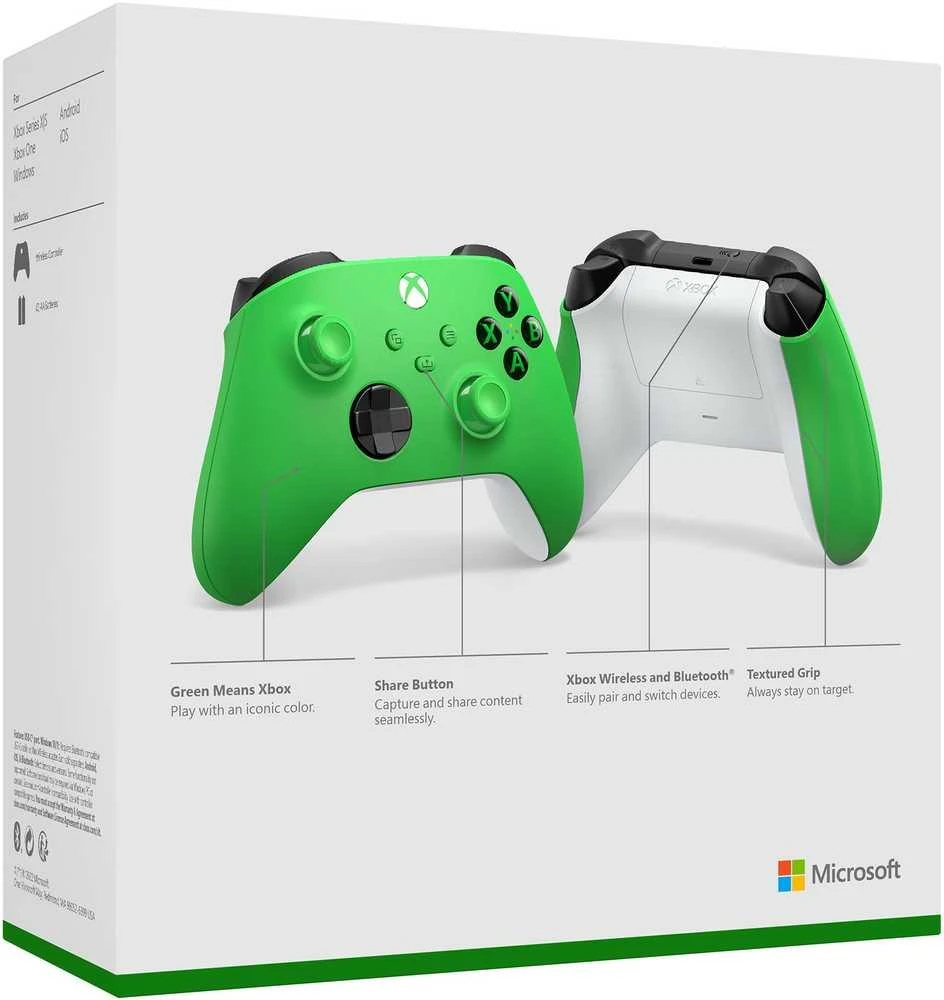 Žaidimų pultas Microsoft Xbox Series Wireless Controller, Žalios spalvos