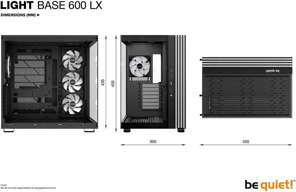 Be Quiet! LIGHT BASE 600 LX Juodas Midi Tower