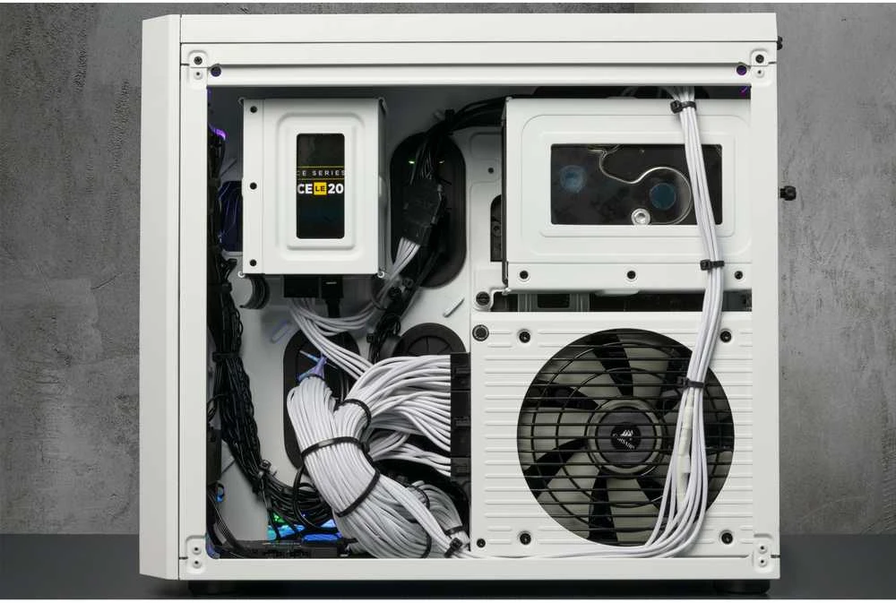 PC korpusas Corsair Crystal 280X RGB Micro-ATX, Baltas