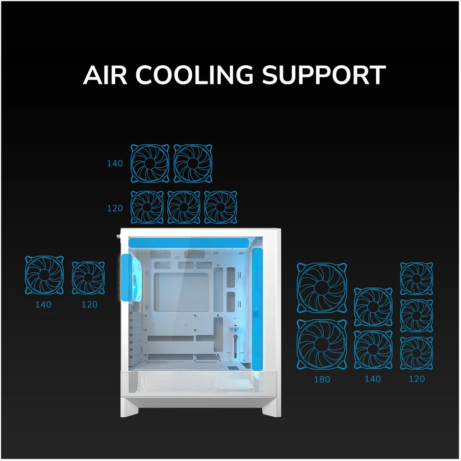COUGAR CGR-5VA4B-RGB „Midi Tower“ Juoda