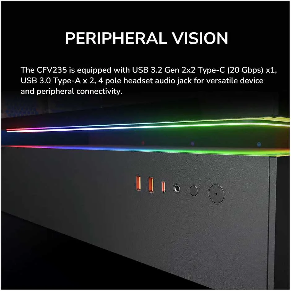 Cougar Gaming kompiuterio korpusas CFV235 TG 240 REV+120ARGB FAN RGB HUB SYNC LED STRIP