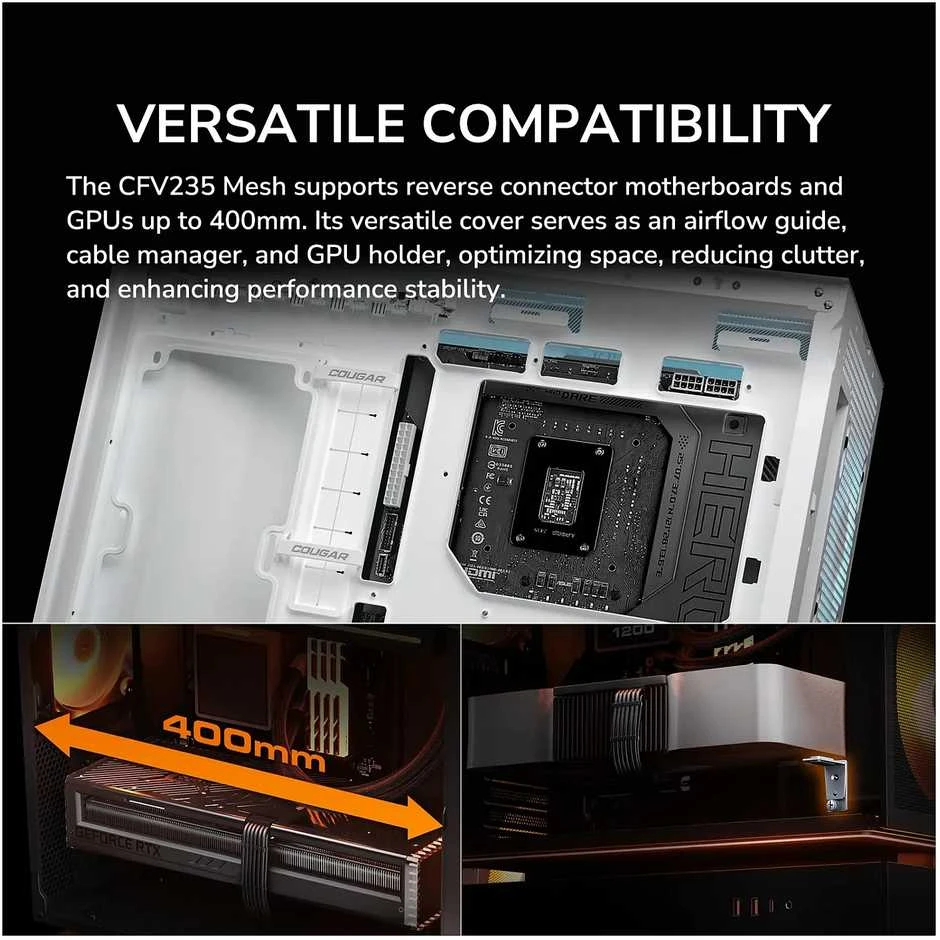 Midi COUGAR CFV235, ARGB, Mesh, Juodas