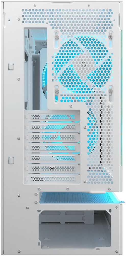 „Cougar Case“ MIDI bokšto tipo ARGB „Mesh Balta CFV235“ korpusas