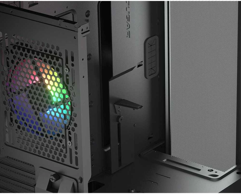 COUGAR Duoface Pro RGB kompiuterio korpusas, vidutinio dydžio bokštas, Juodas