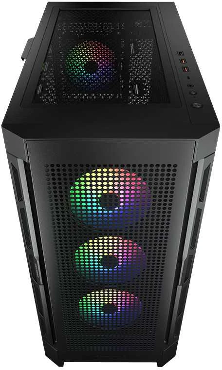COUGAR Duoface Pro RGB kompiuterio korpusas, vidutinio dydžio bokštas, Juodas