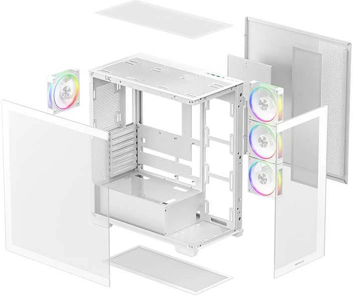 DeepCool CG580 4F V2 Midi Tower Baltas