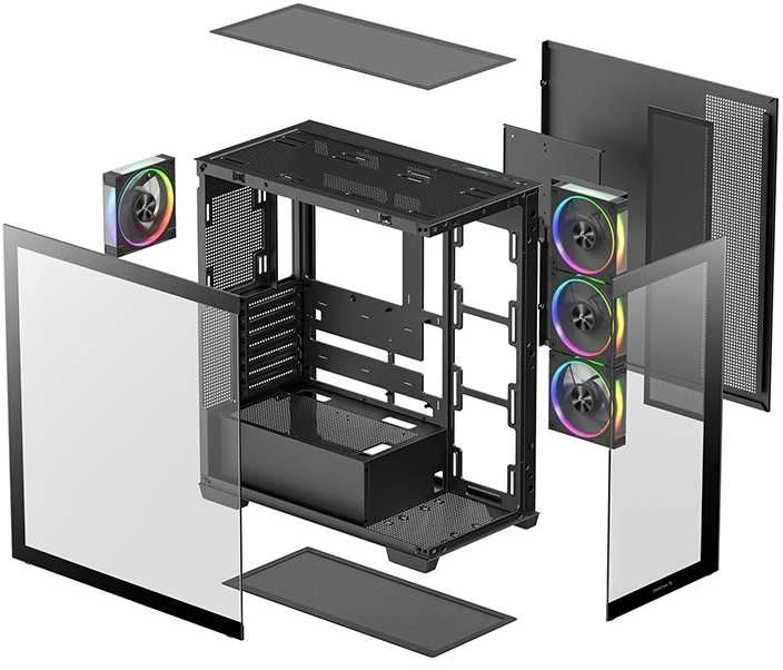DeepCool CG580 4F V2 Midi Tower Juodas