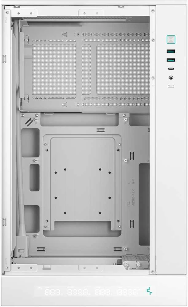DEEPCOOL MIDITOWER MATX korpusas be maitinimo šaltinio / CH270 skaitmeninis, baltas