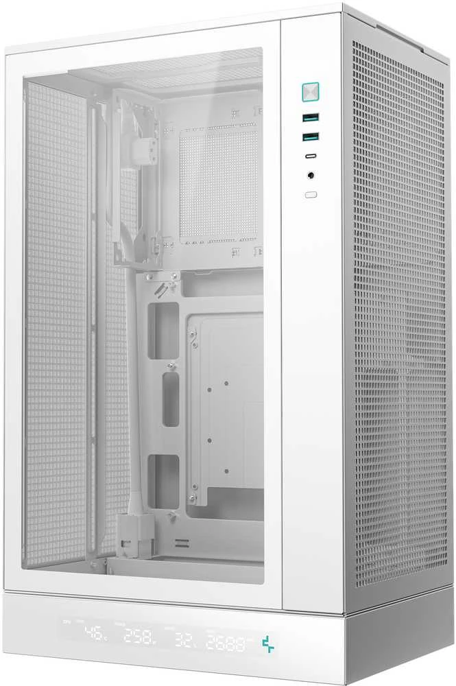 DEEPCOOL MIDITOWER MATX korpusas be maitinimo šaltinio / CH270 skaitmeninis, baltas